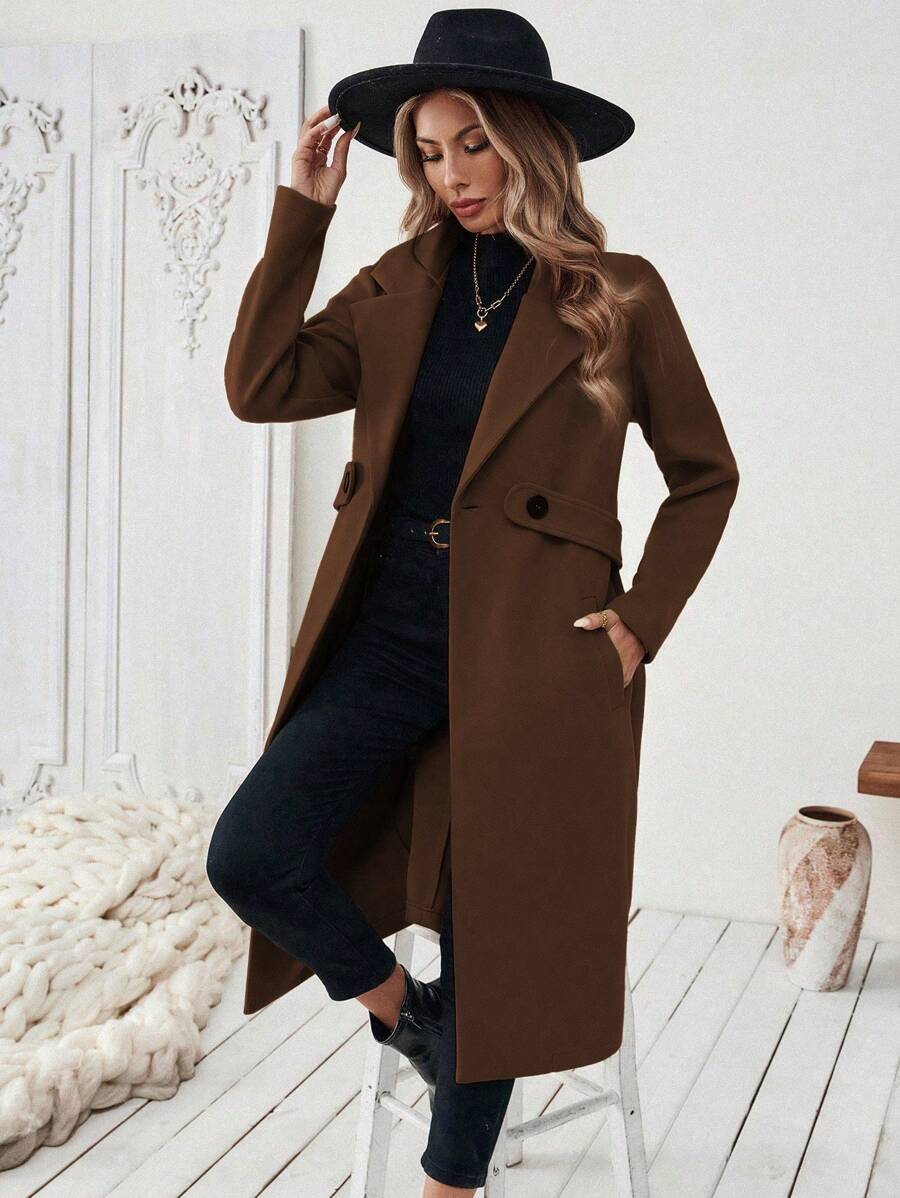 Women's Coat | For Winter | Size S-XL | Khaki, Brown, Coffee, Grey, Dark Blue