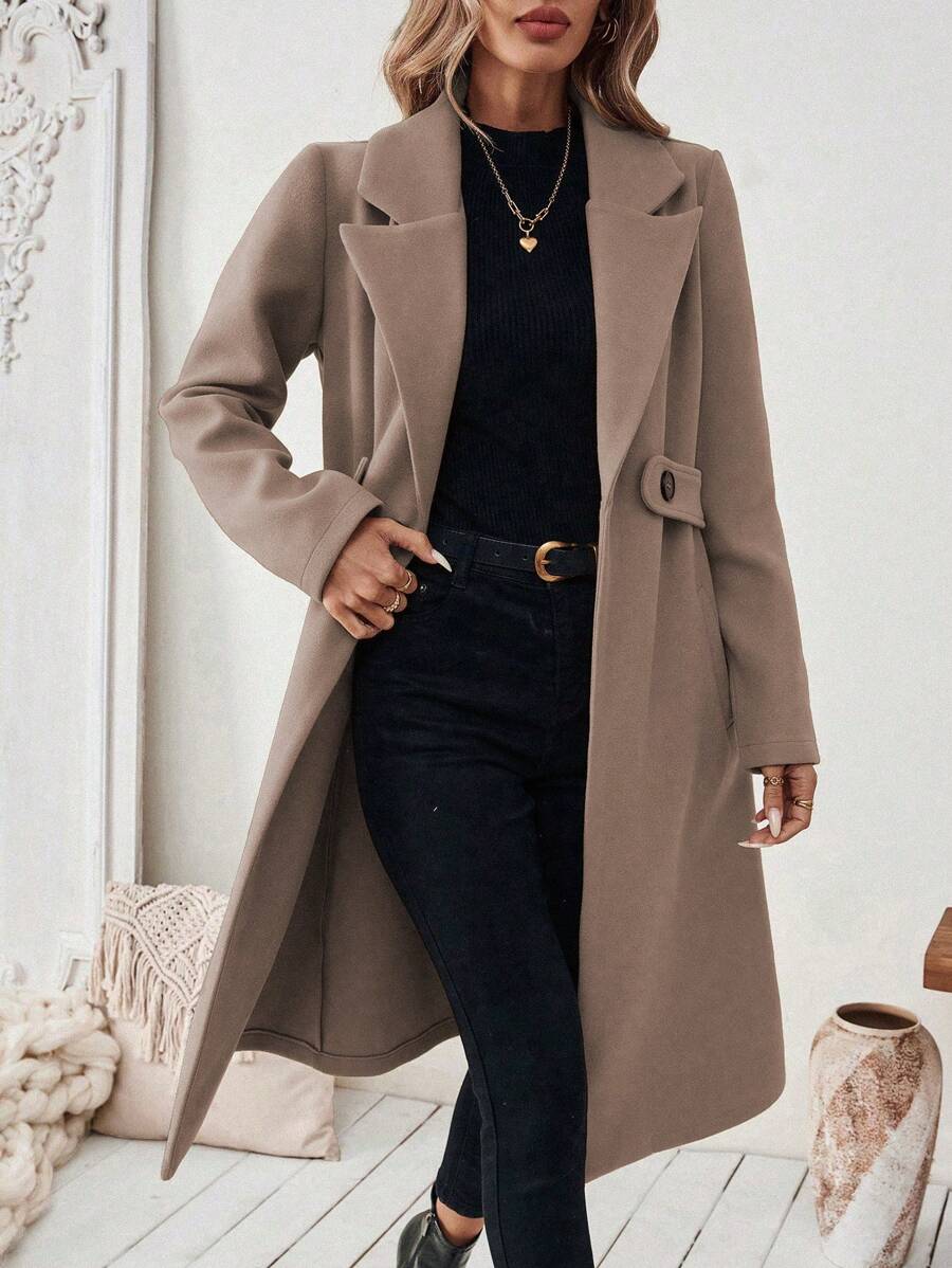 Women's Coat | For Winter | Size S-XL | Khaki, Brown, Coffee, Grey, Dark Blue