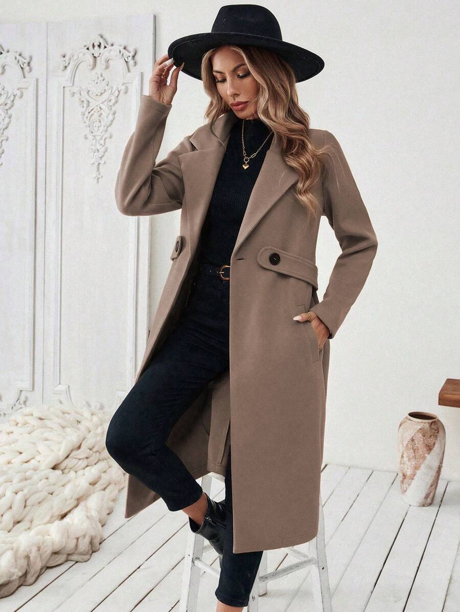 Women's Coat | For Winter | Size S-XL | Khaki, Brown, Coffee, Grey, Dark Blue