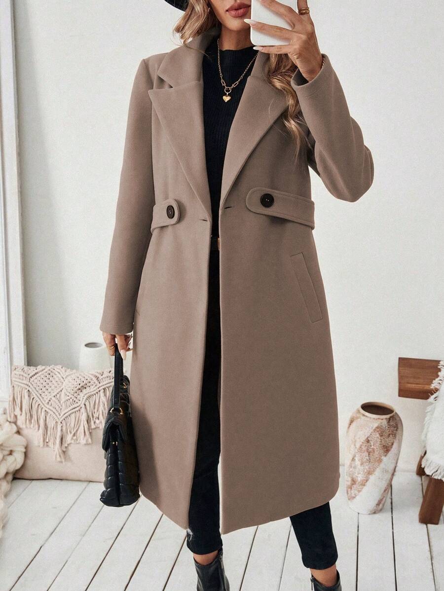 Women's Coat | For Winter | Size S-XL | Khaki, Brown, Coffee, Grey, Dark Blue