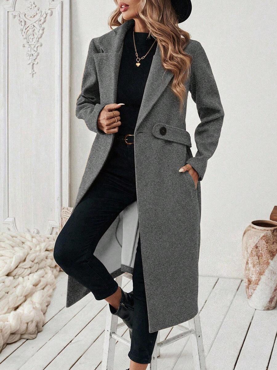 Women's Coat | For Winter | Size S-XL | Khaki, Brown, Coffee, Grey, Dark Blue