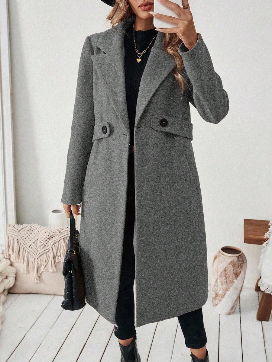 Women's Coat | For Winter | Size S-XL | Khaki, Brown, Coffee, Grey, Dark Blue