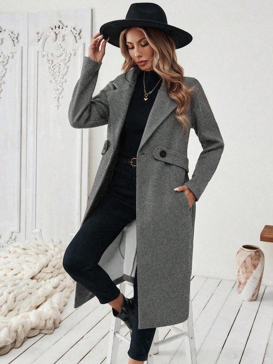 Women's Coat | For Winter | Size S-XL | Khaki, Brown, Coffee, Grey, Dark Blue