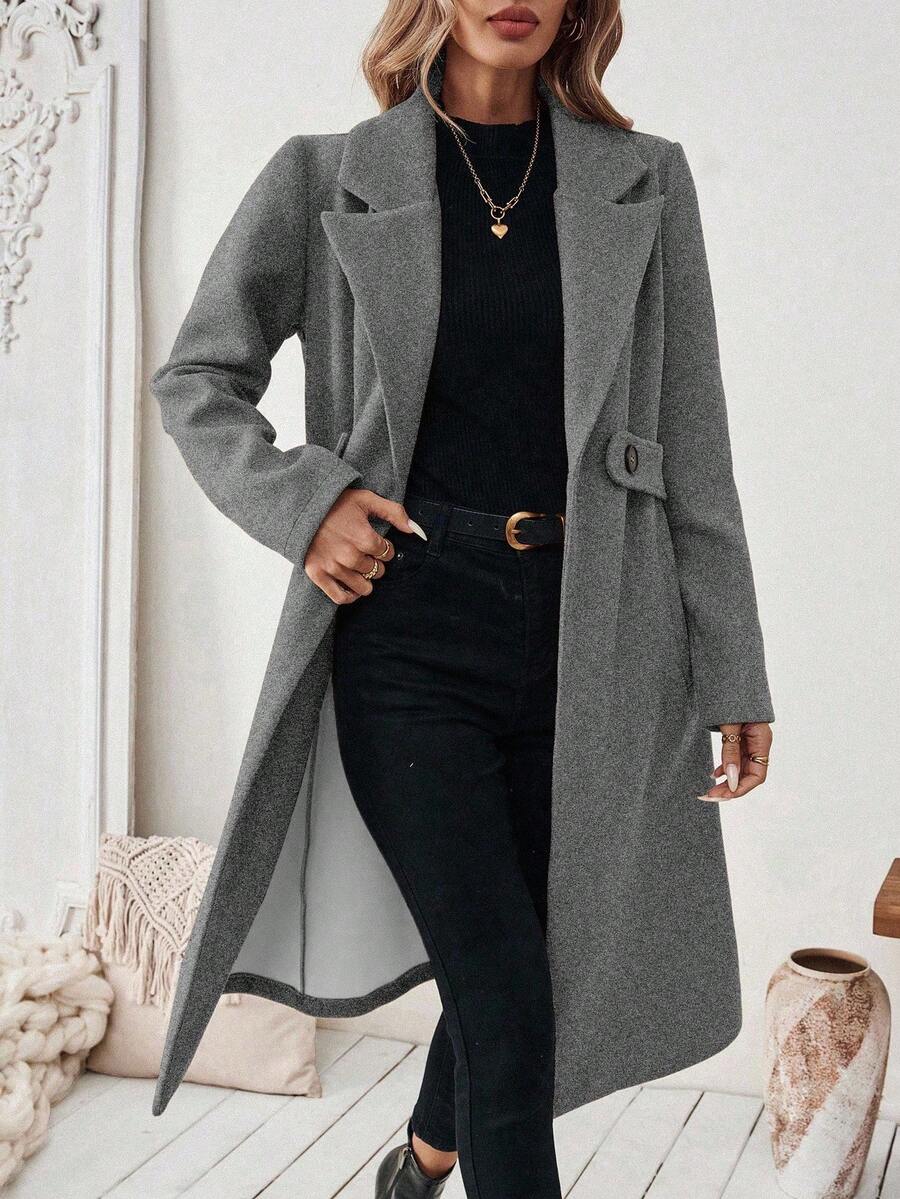 Women's Coat | For Winter | Size S-XL | Khaki, Brown, Coffee, Grey, Dark Blue