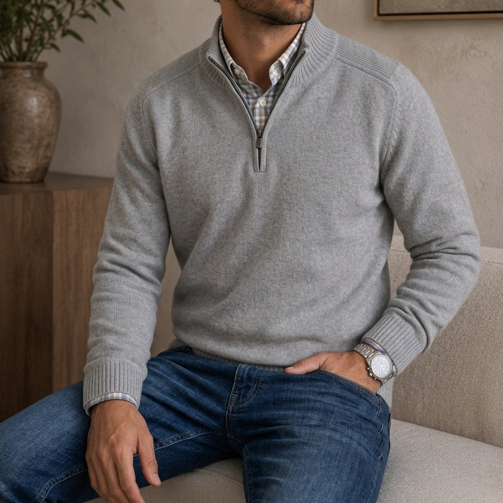 Sète Cashmere Zip-Up Sweater