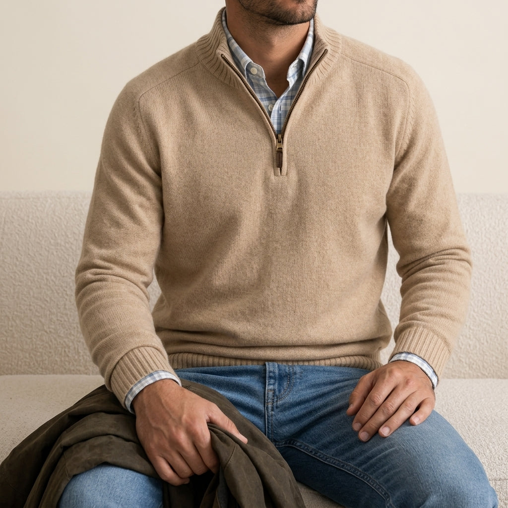 Sète Cashmere Zip-Up Sweater