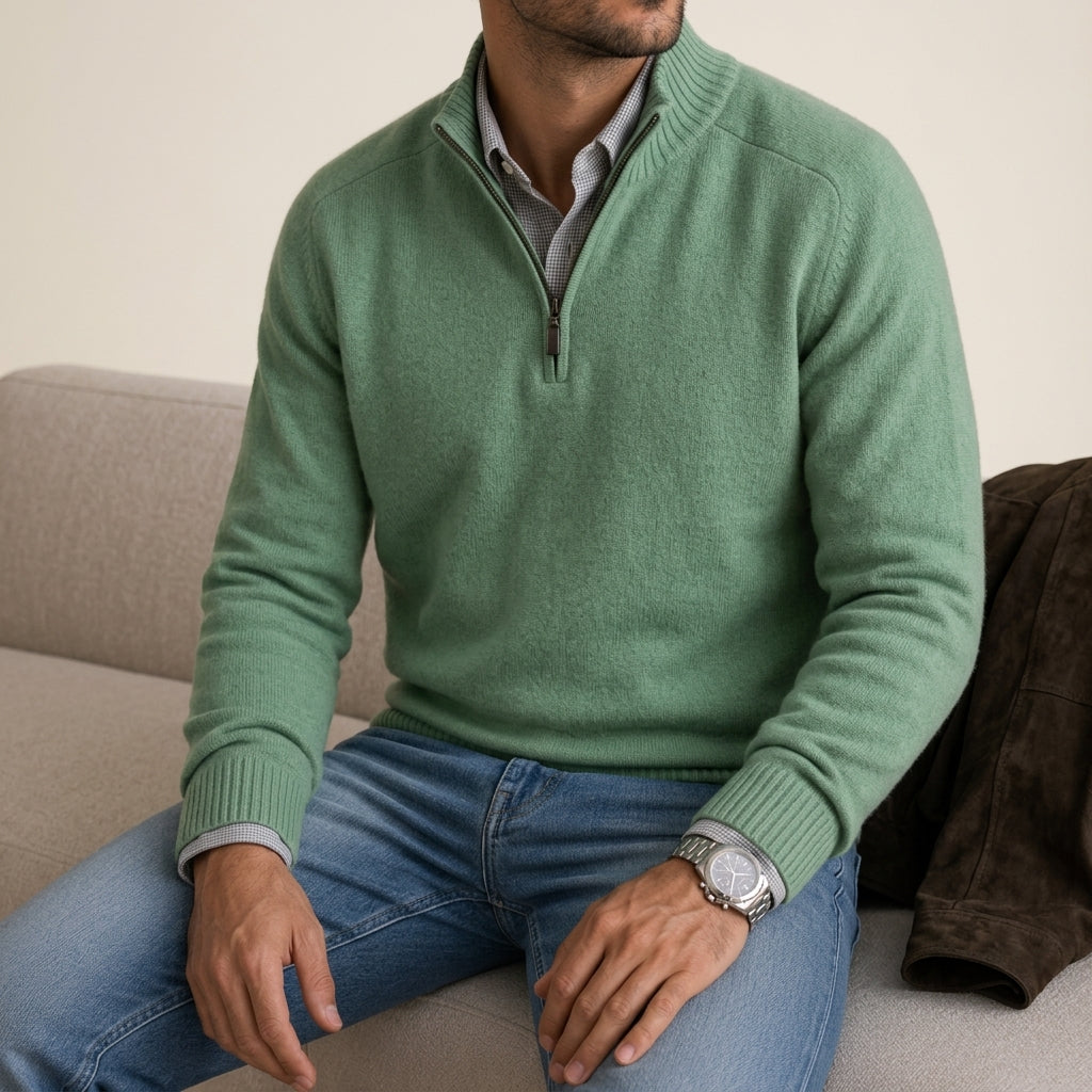 Sète Cashmere Zip-Up Sweater