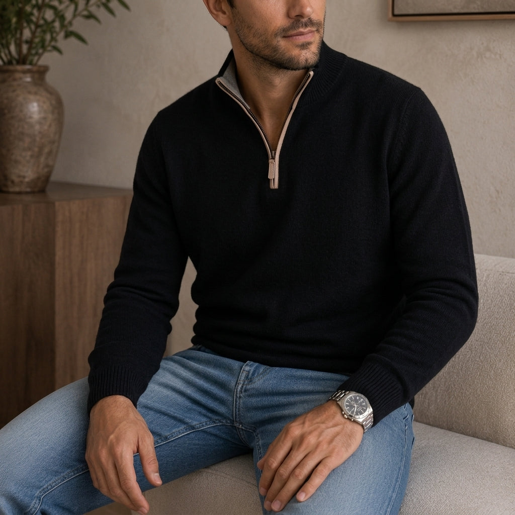 Sète Cashmere Zip-Up Sweater