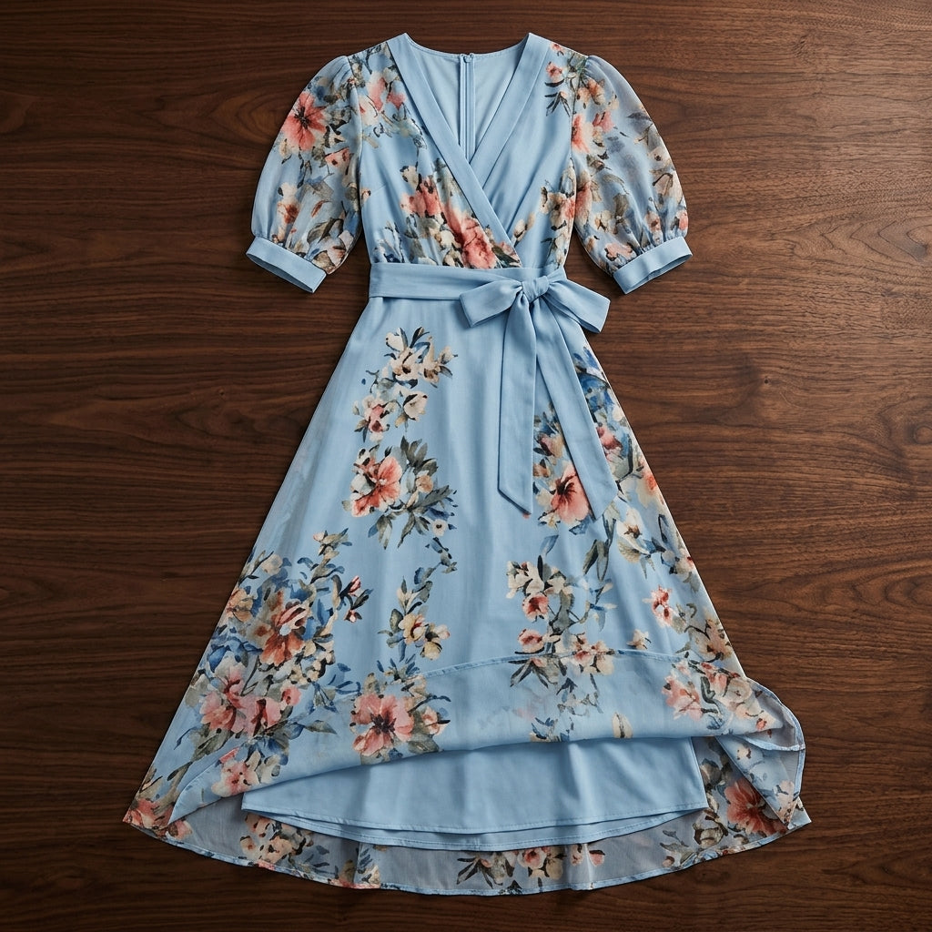 Milazzo Women's Floral V-Neck Midi Dress