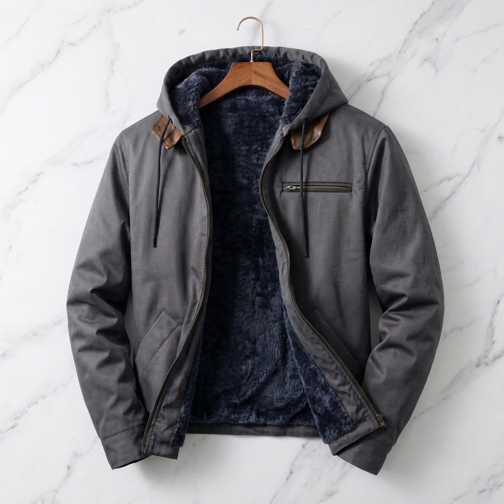La Morra Men's Fleece-Lined Hooded Jacket