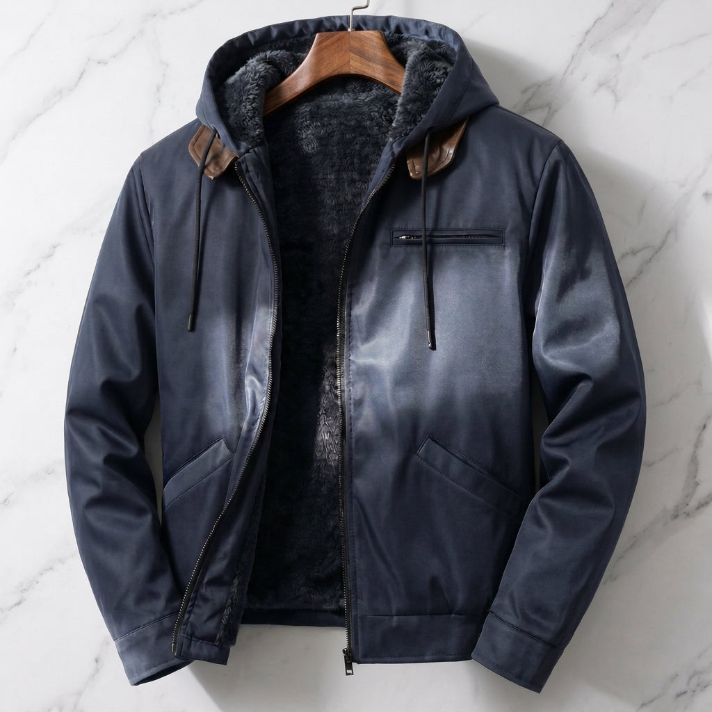 La Morra Men's Fleece-Lined Hooded Jacket