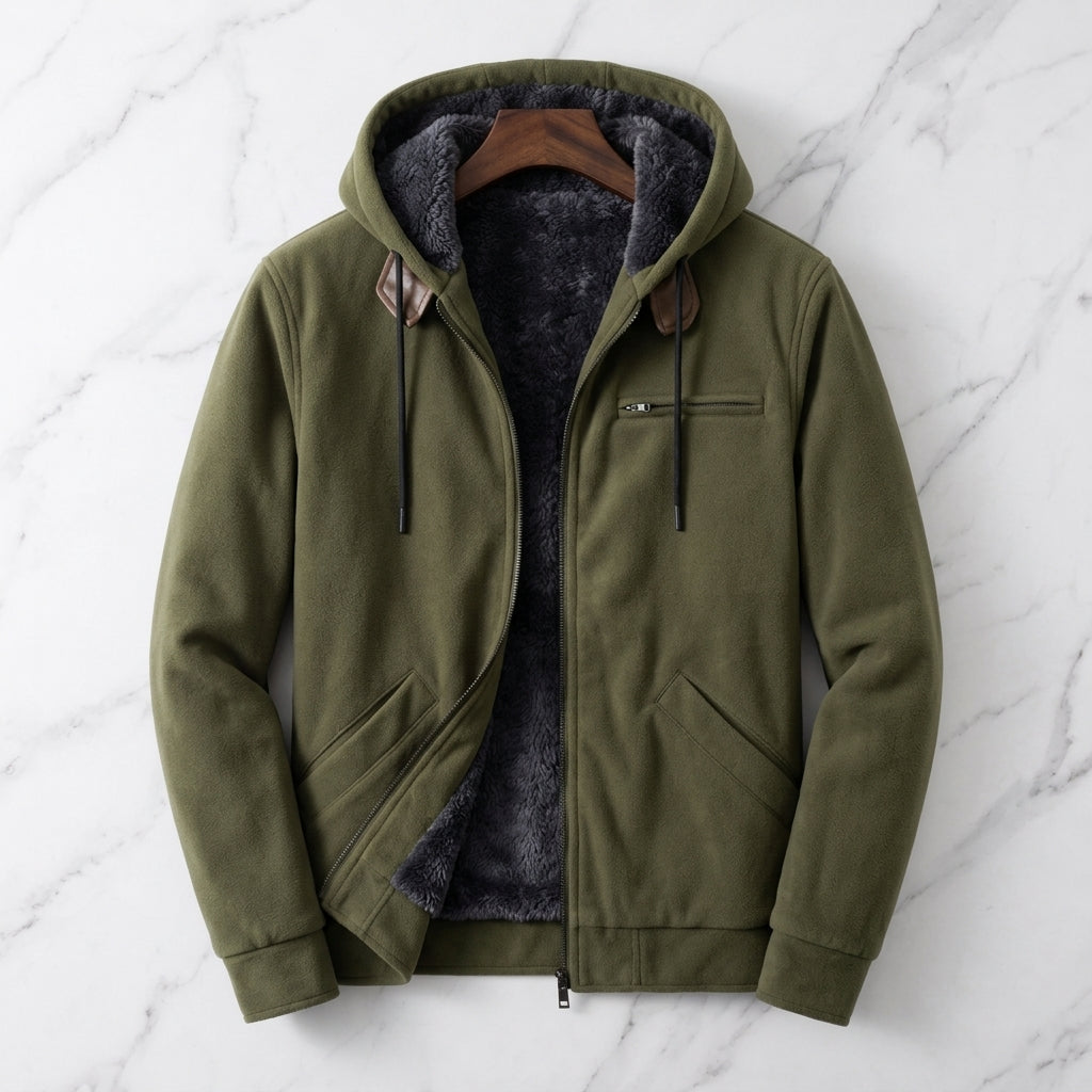 La Morra Men's Fleece-Lined Hooded Jacket