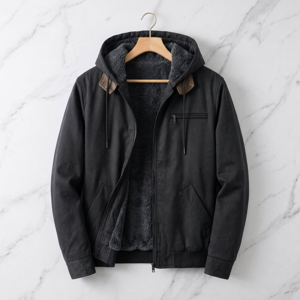 La Morra Men's Fleece-Lined Hooded Jacket