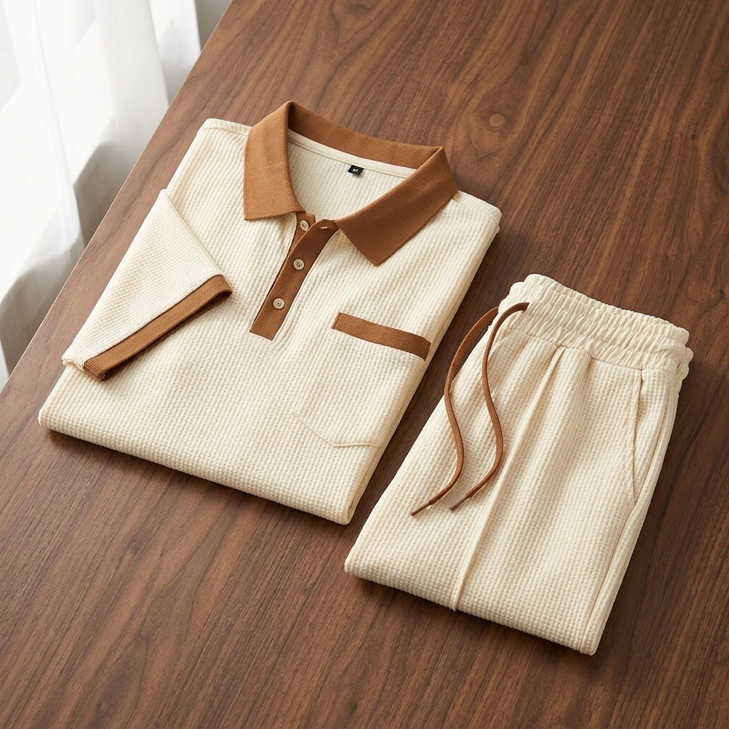Pesaro Waffle Polo Set