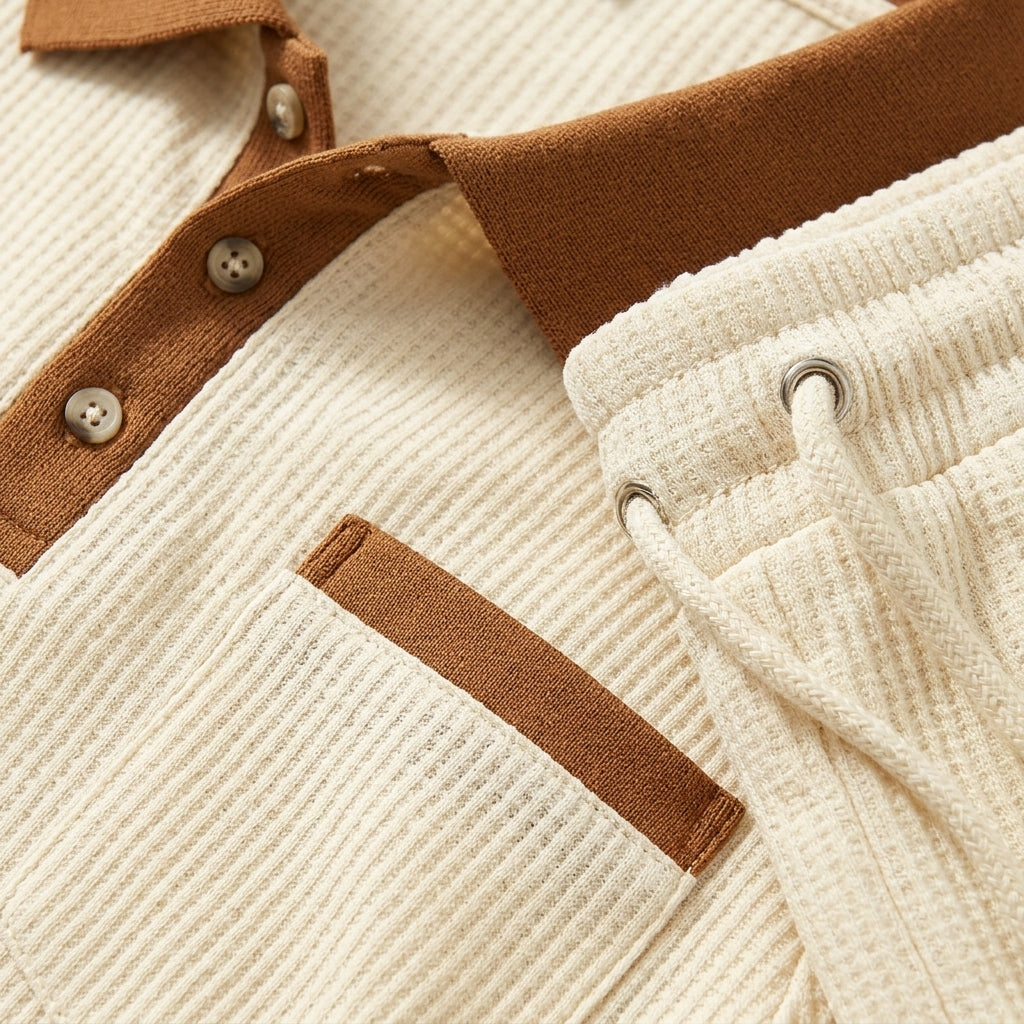 Pesaro Waffle Polo Set
