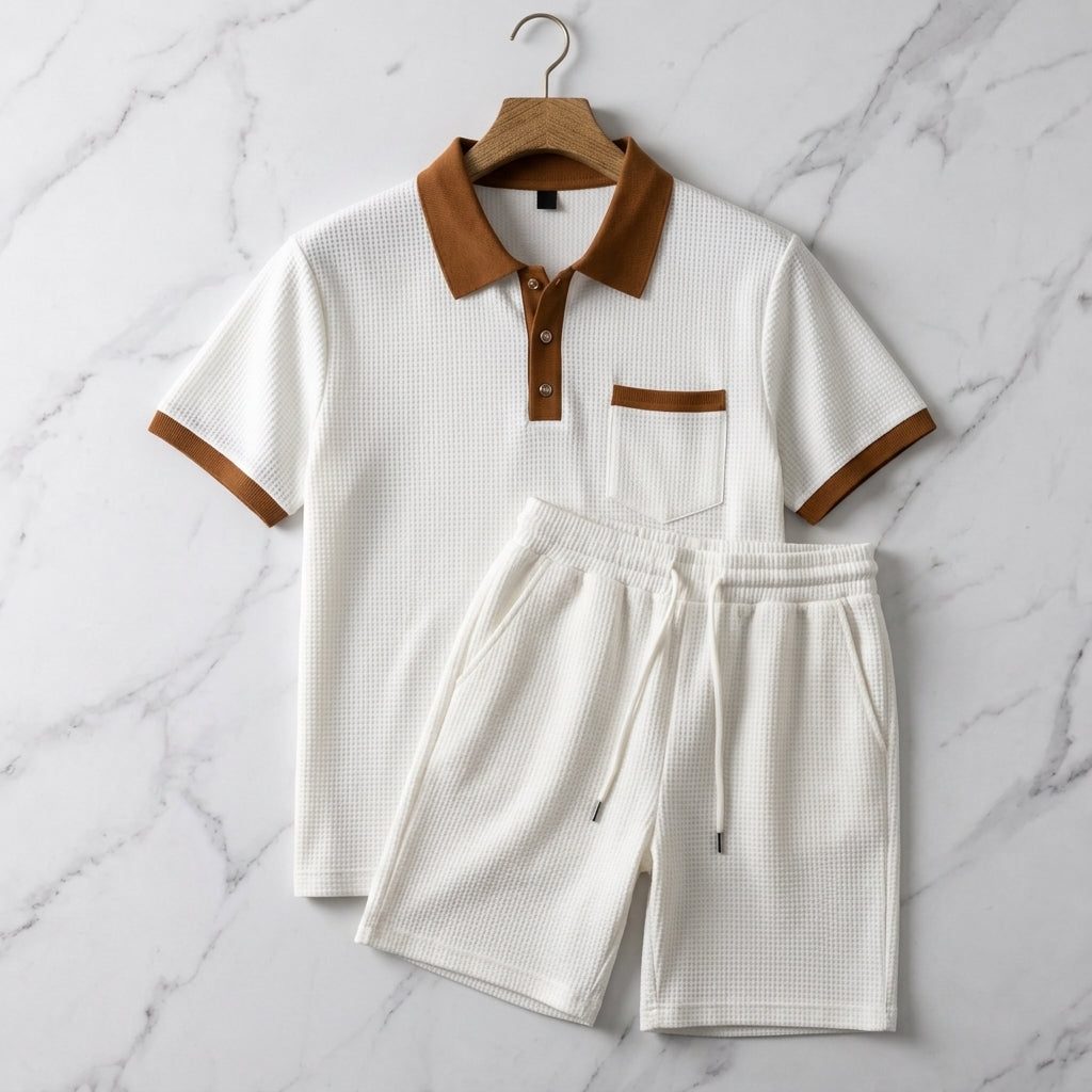 Pesaro Waffle Polo Set