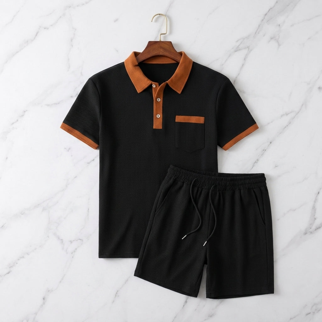 Pesaro Waffle Polo Set