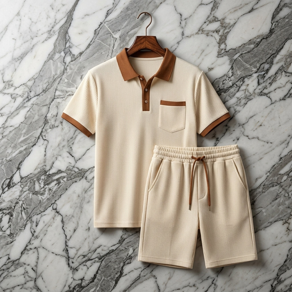 Pesaro Waffle Polo Set