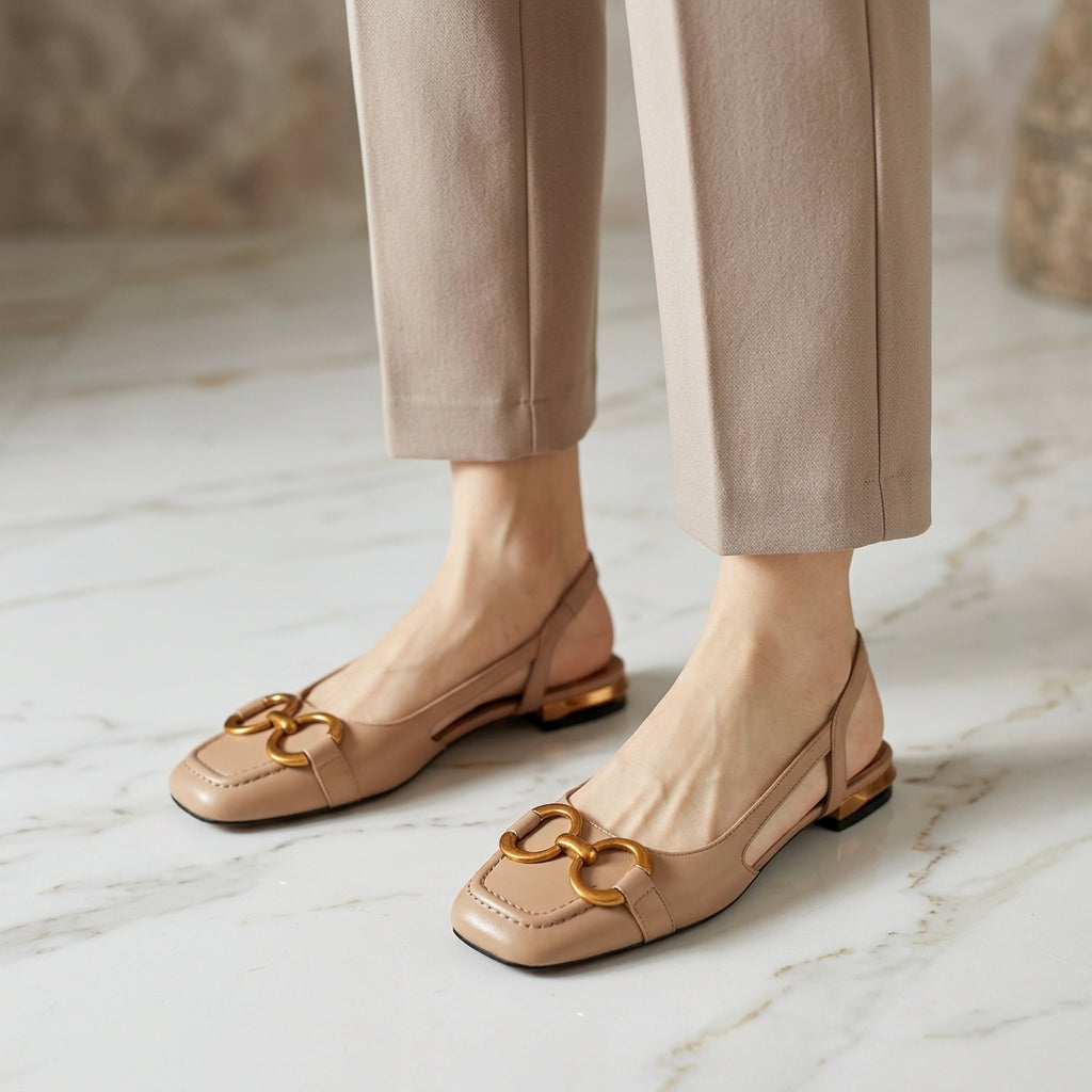 Sanremo Women's Leather Slingback Flats