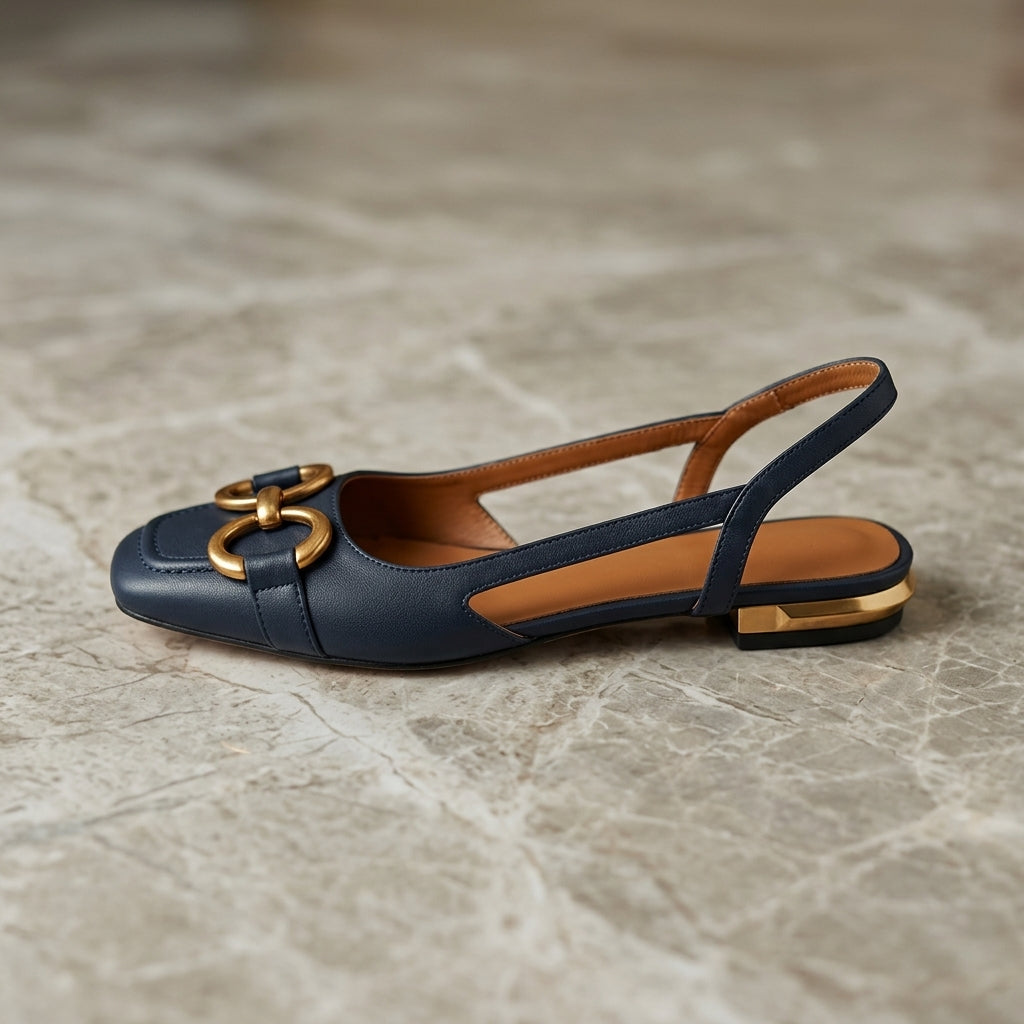 Sanremo Women's Leather Slingback Flats