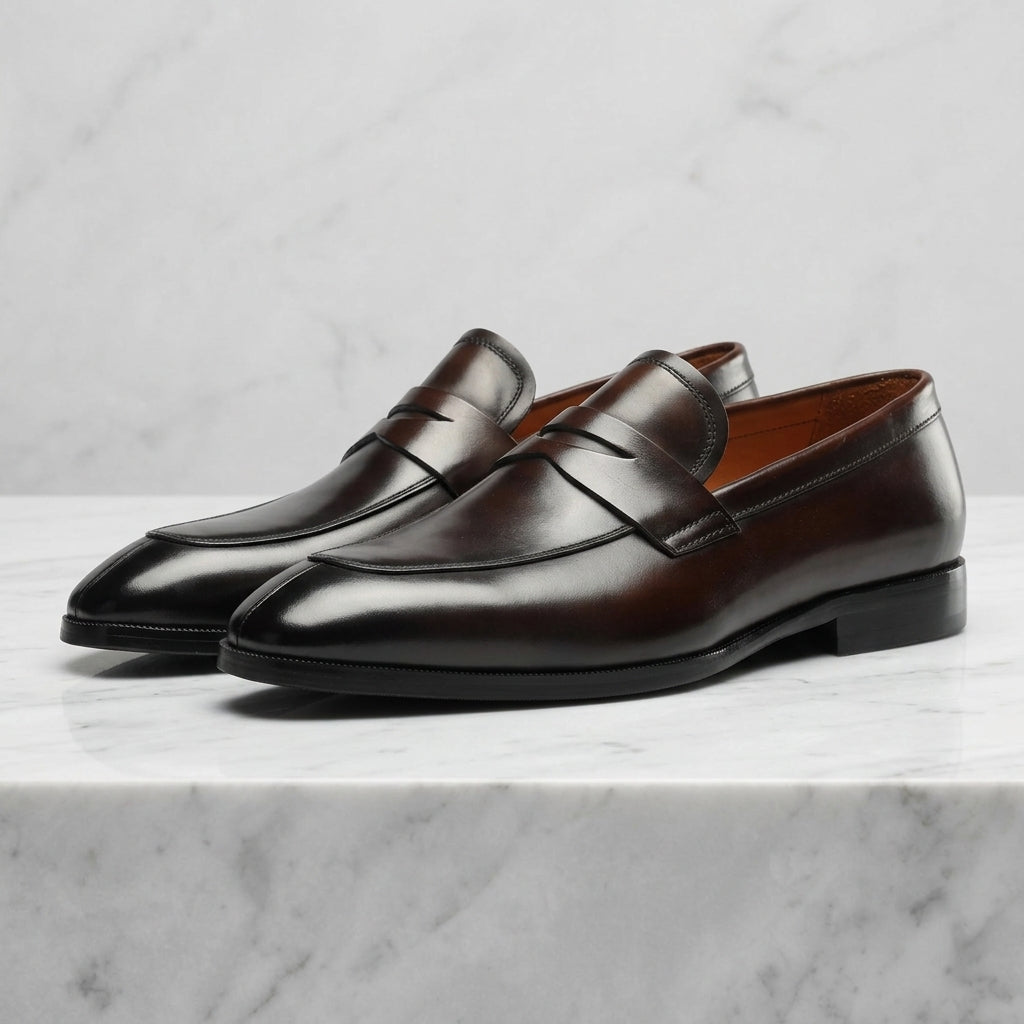 Stintino Italian Leather Slip On Loafers