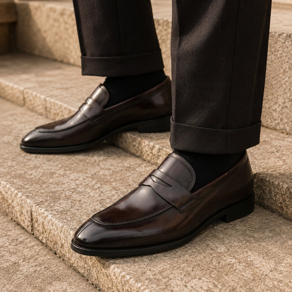Stintino Italian Leather Slip On Loafers