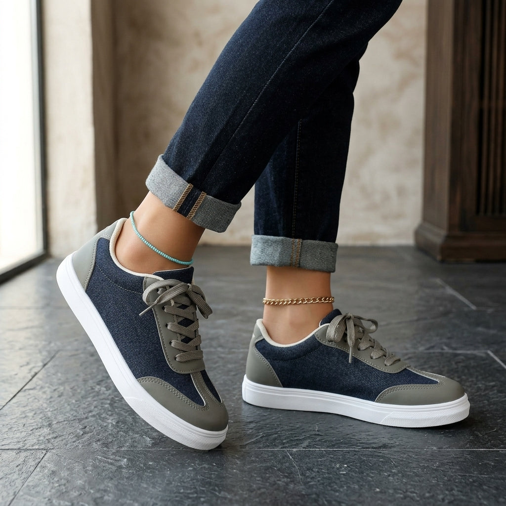 Delvano Denim Low-Top Sneakers