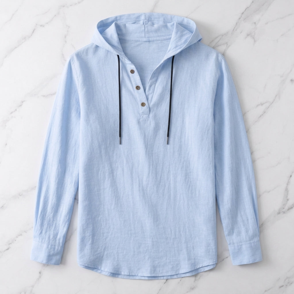 Hollis Men's Linen-Blend Pullover Shirt