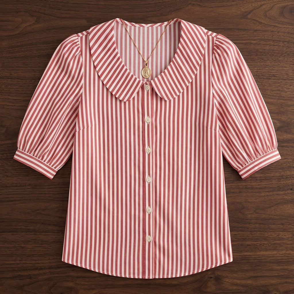 Linden Stripe Button-Up Top