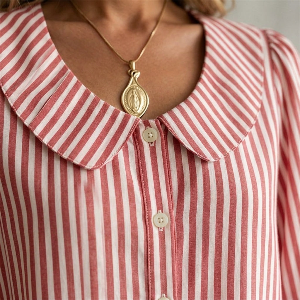 Linden Stripe Button-Up Top
