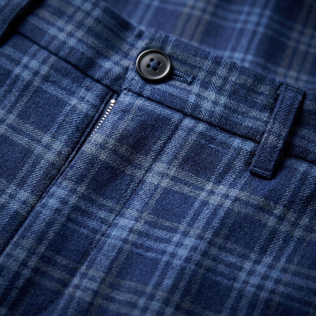 Ridley Men's Plaid Check Trousers