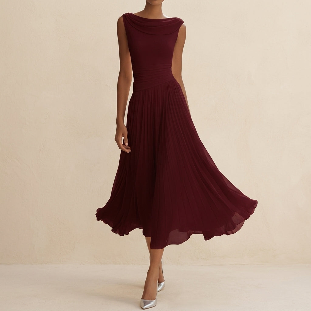 Mirabelle Women's Pleated Midi Dress