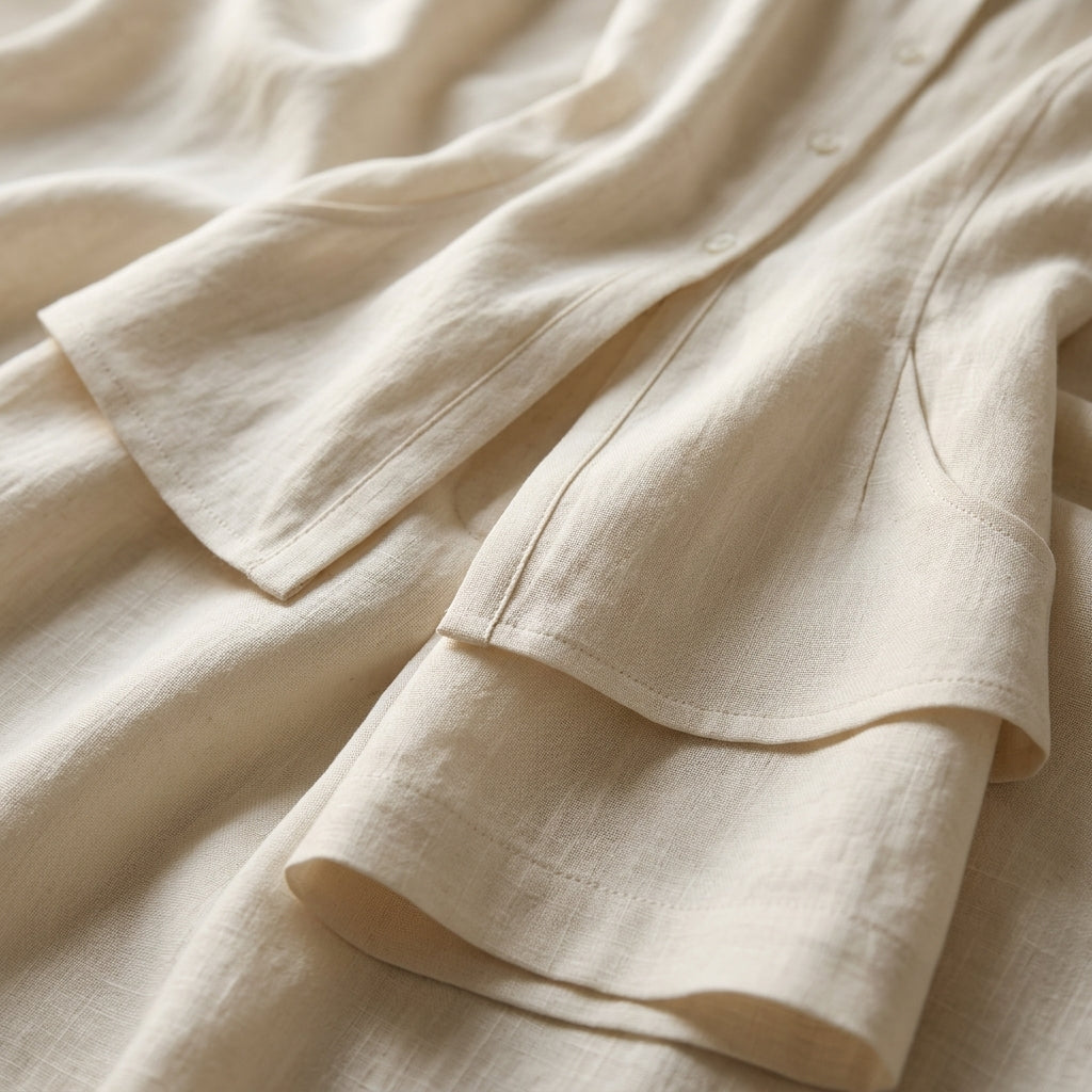 Camellia Linen Wide-Leg Pants Set