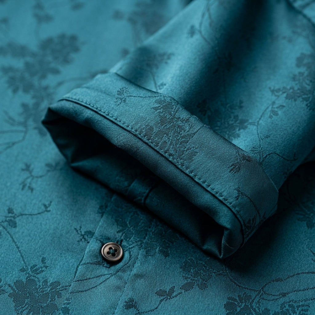 Ashcott Men'sm Silk Floral Print Shirt
