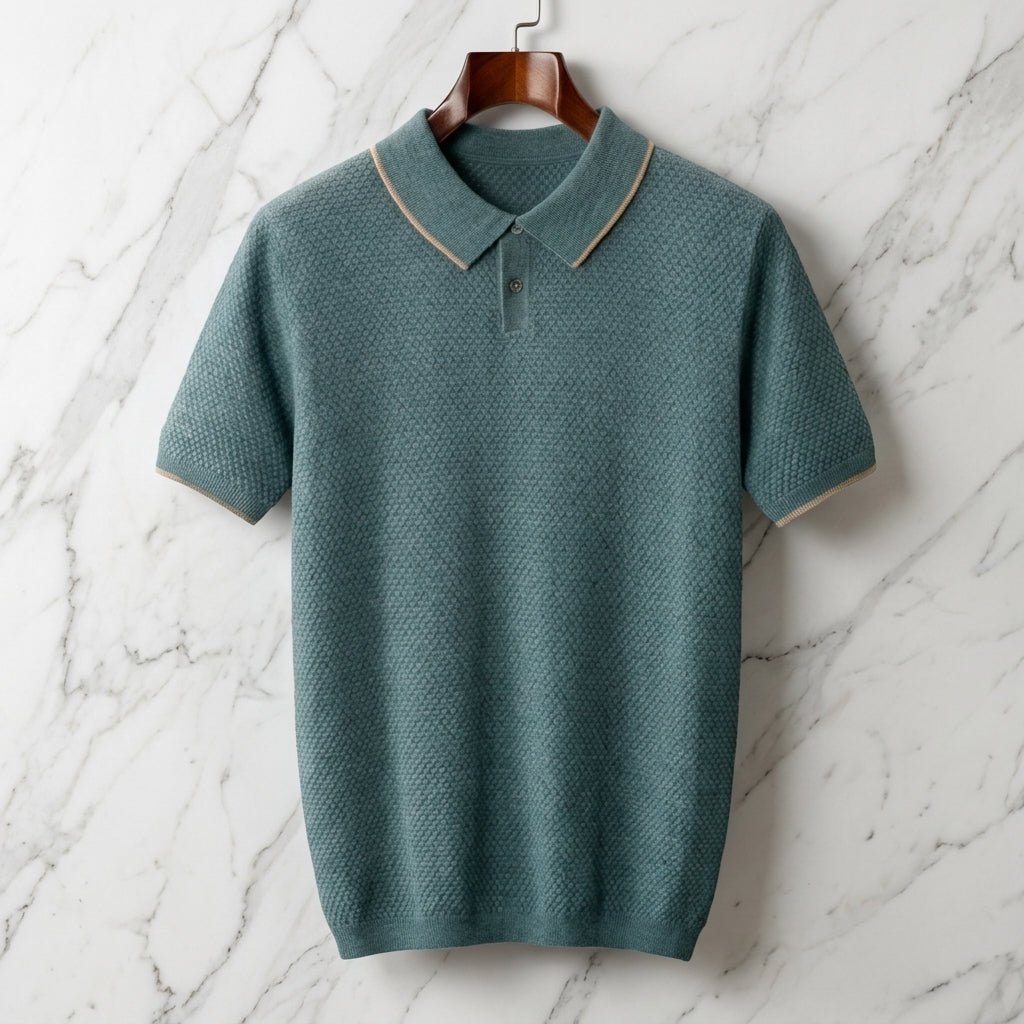 Lorenzo Men's Lightweight Cashmere Polo Shirt