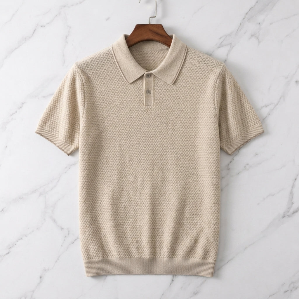 Lorenzo Men's Lightweight Cashmere Polo Shirt
