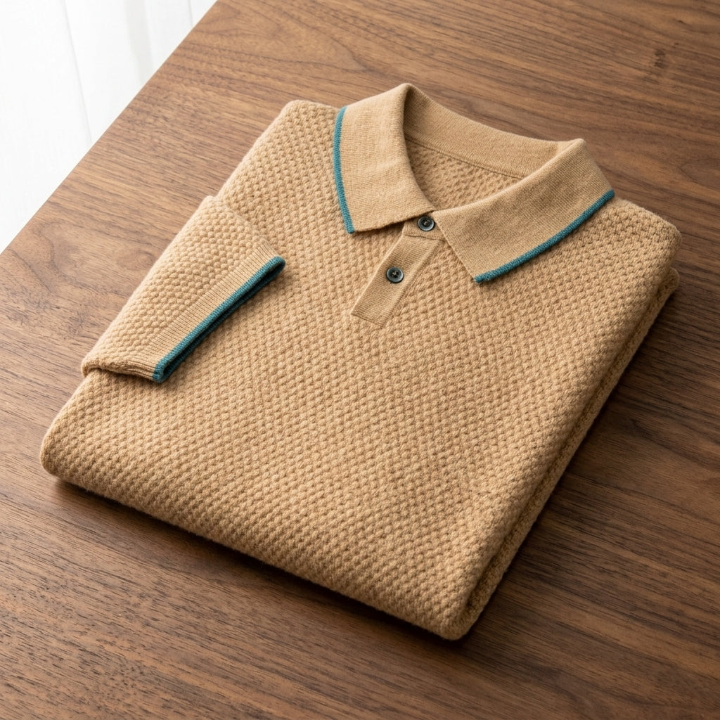 Lorenzo Men's Lightweight Cashmere Polo Shirt