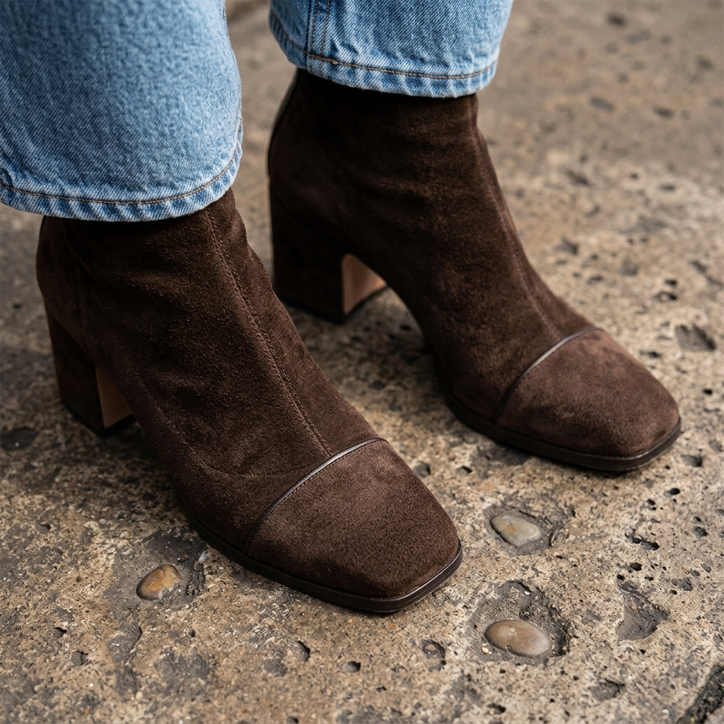 Isadora Suede Heel Boots