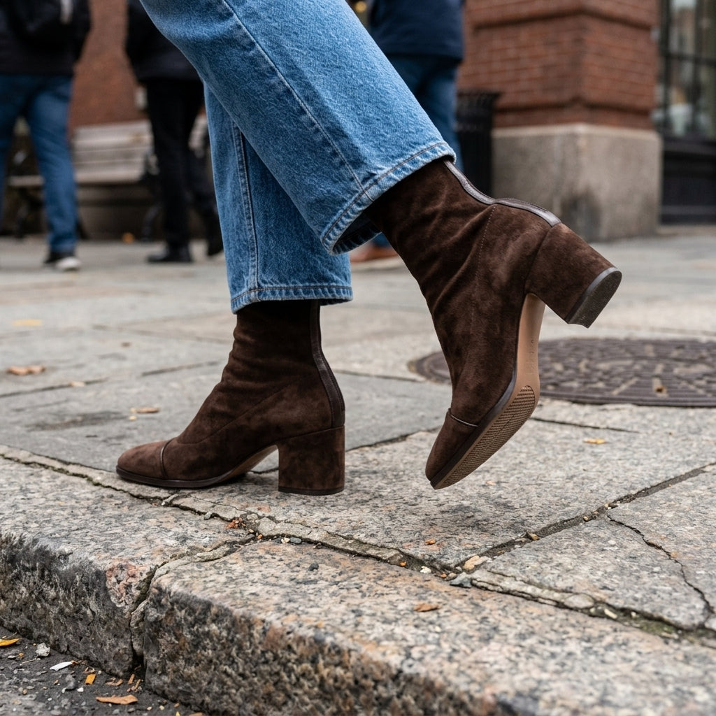 Isadora Suede Heel Boots