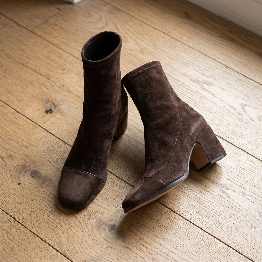 Isadora Suede Heel Boots
