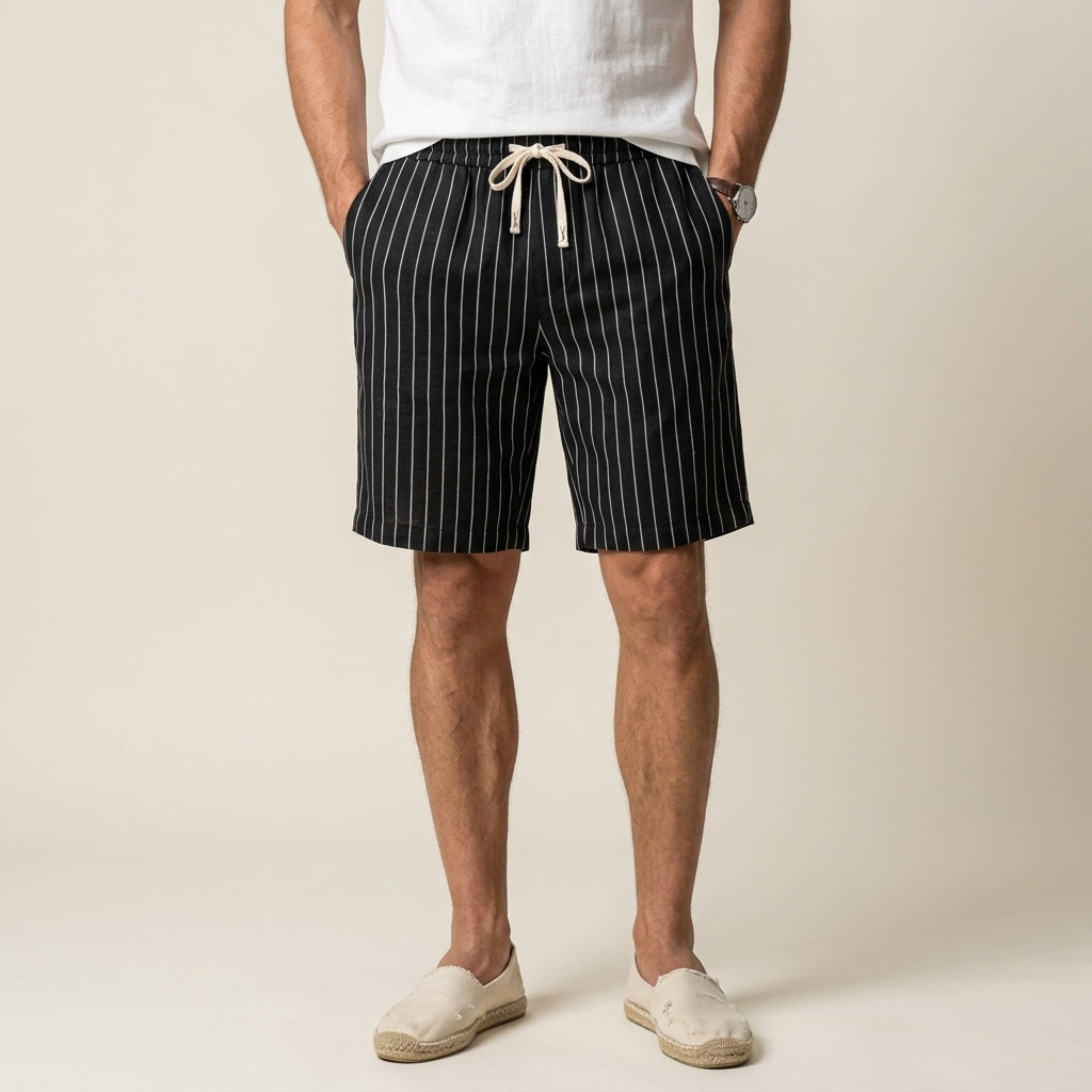 Renato Men's Striped Linen Shorts