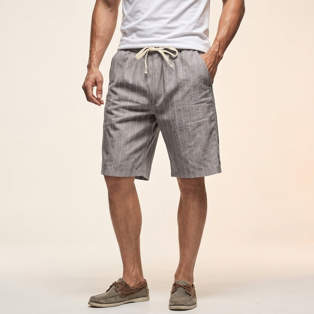 Renato Men's Striped Linen Shorts