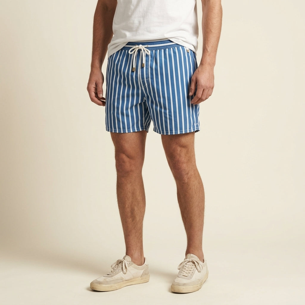 Massimo Men’s Striped Swim Shorts