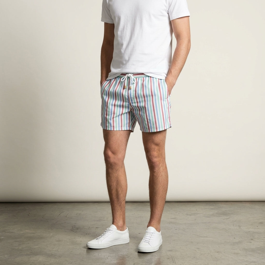 Massimo Men’s Striped Swim Shorts