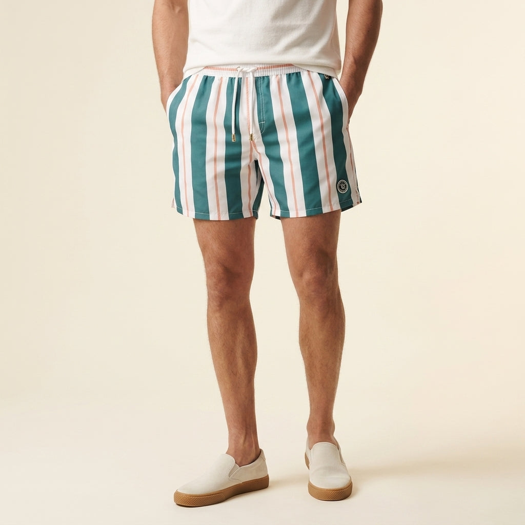 Massimo Men’s Striped Swim Shorts