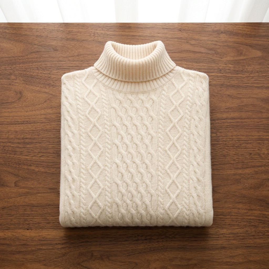 Leandro Turtleneck Merino Wool Sweater