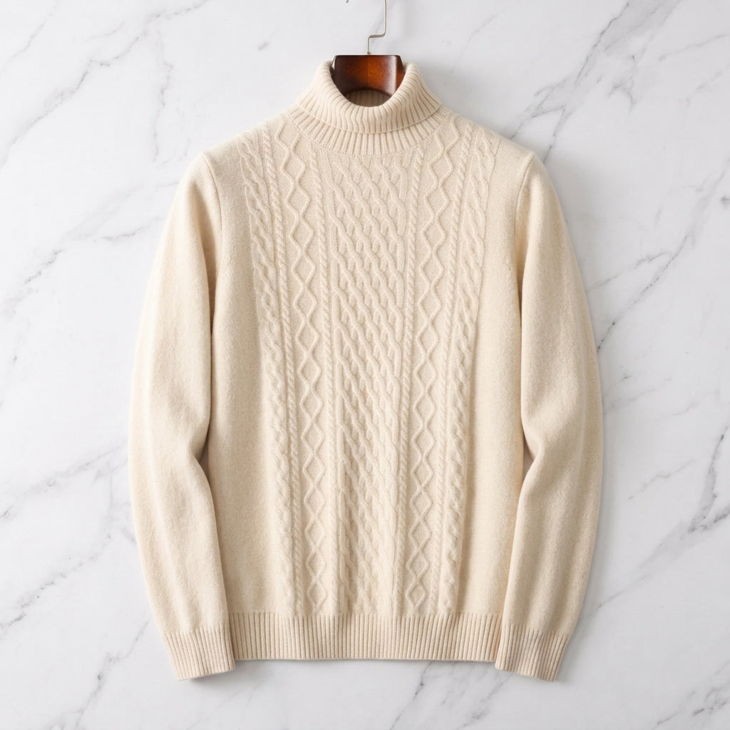 Leandro Turtleneck Merino Wool Sweater