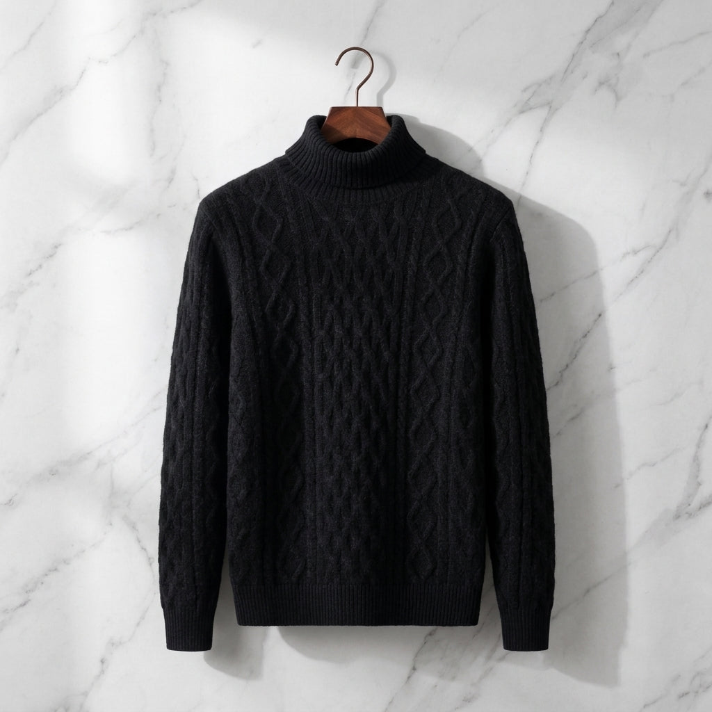 Leandro Turtleneck Merino Wool Sweater