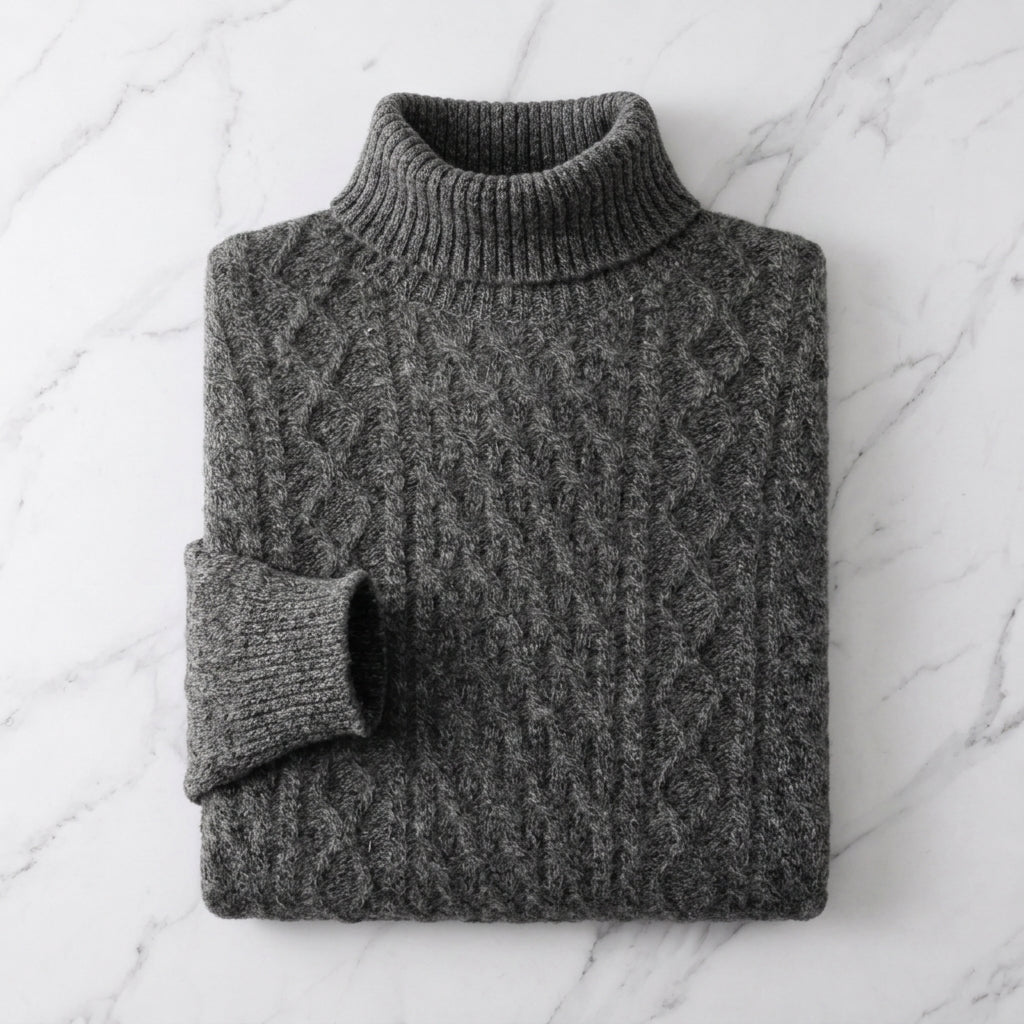 Leandro Turtleneck Merino Wool Sweater