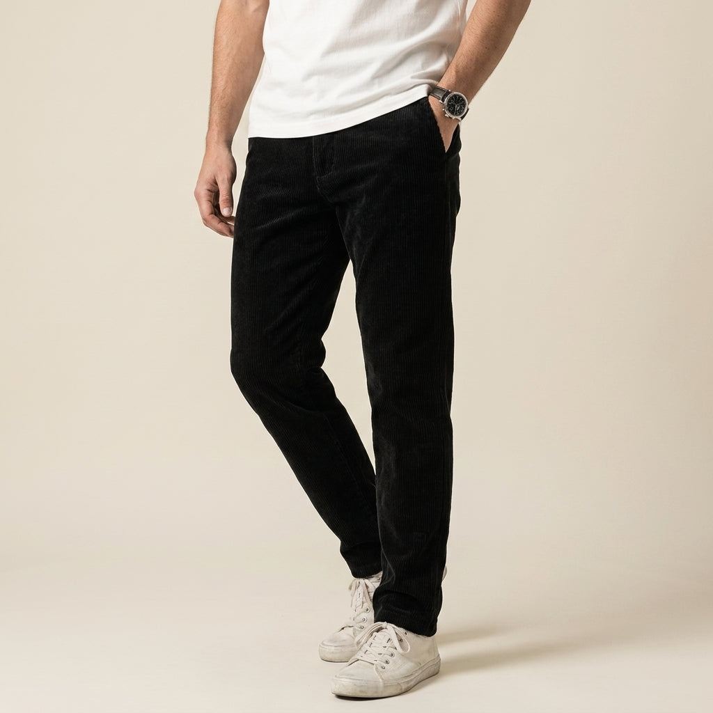Raffaele Slim Fit Corduroy Pants